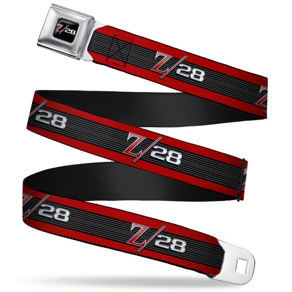 8320 Seatbelt Belt 1969 Camaro Z/28 Emblem/Stripe Red/Black/Gray/Silver